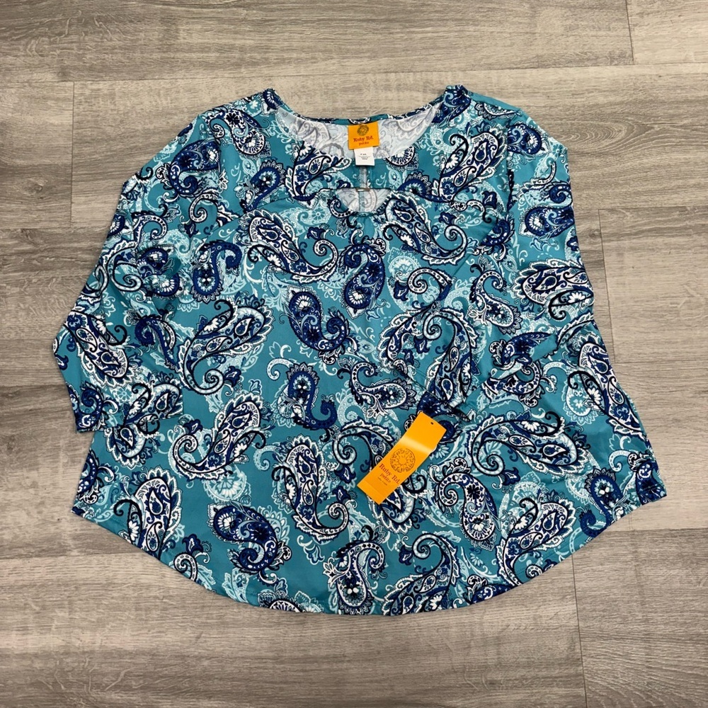 NWT Ruby Rd. 3/4 Length Sleeve Top Size XL Petite